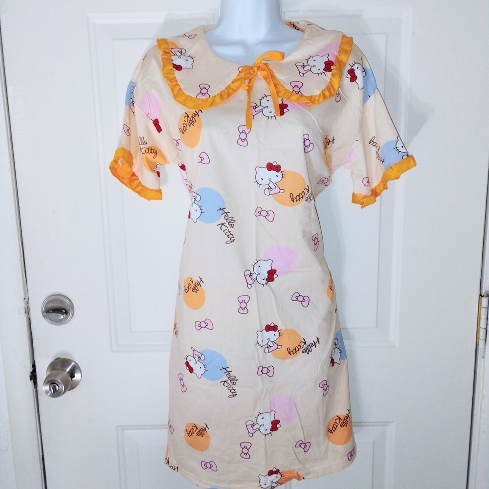 Rare Sanrio Hello Kitty ruffle detail midi dress.